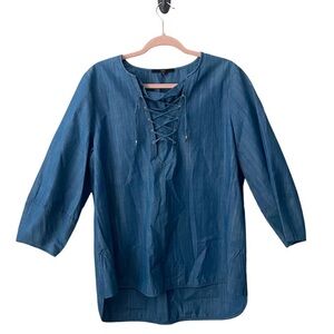 Tibi New York Chambray Denim Tunic size Medium Excellent Used Condition q0690